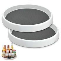 Badiano 10'' Lazy Susan Cabinet Organizer & Storage for Pantry, Rotating Spice Rack Turntable,2 Set