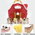 thumbnail image 4 of Figuras rojas de granero y animales de granja Playset, paquete de 20 unidades para niños, 4 of 6