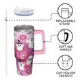 thumbnail image 3 of Halloween Tumbler, Skull Pumpkin Cup 30oz with Handle and Straw Lid, Insulated Gift Travel Mug for Hot Cold Drinks, 3 of 5