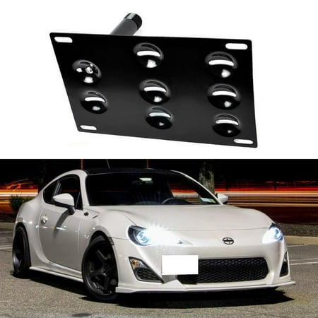 iJDMTOY JDM Style Front Bumper Tow Hole Adapter License Plate Mounting Bracket For 2013-2017 Scion FR-S, 2013-2018 Subaru BRZ, 2010-2015 Toyota Prius, 2017-up Toyota 86 and 2015-up Subaru