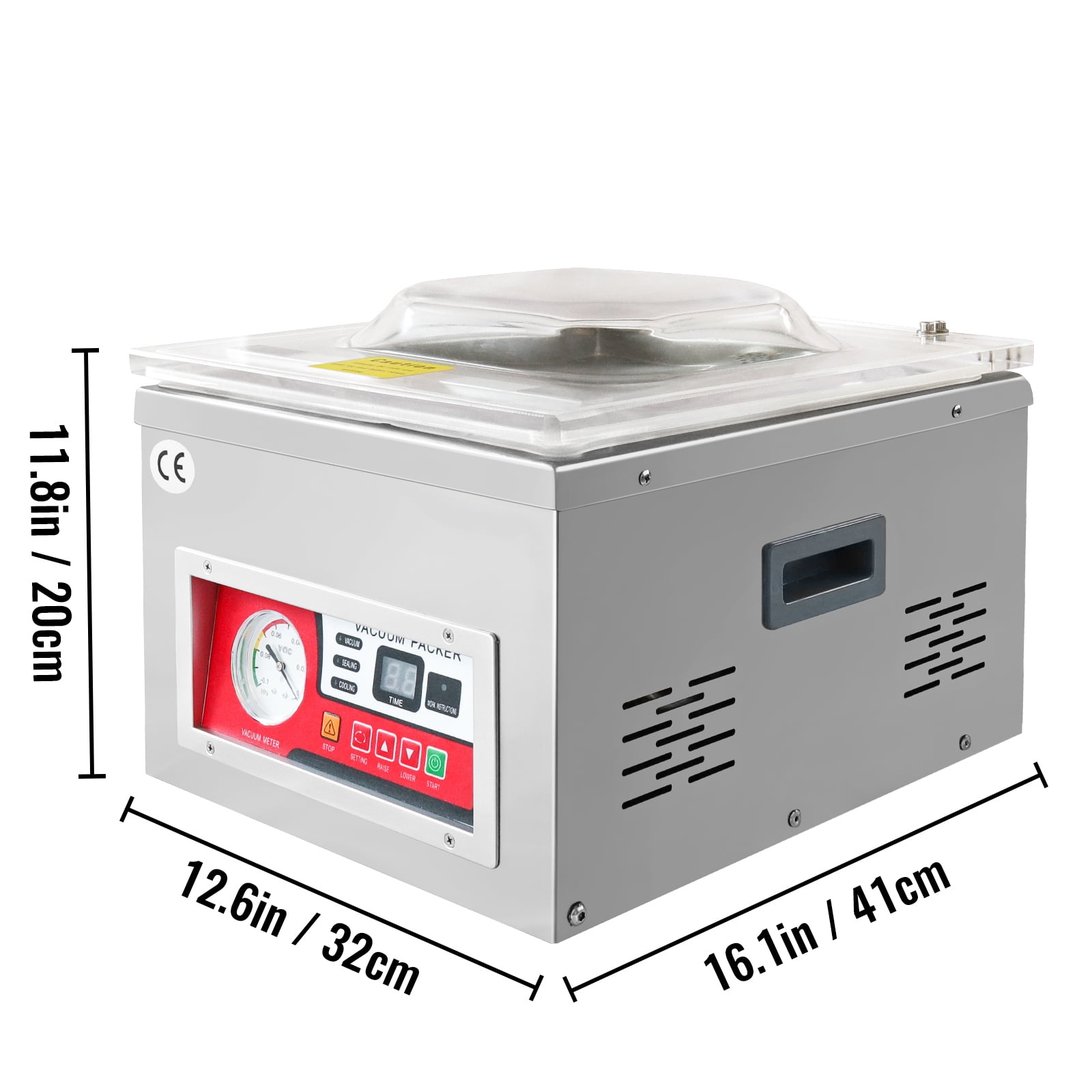 KFFKFF Chamber Vacuum Sealer, DZ-260A 6.5 cbm/h Pump Rate, Excellent Sealing Effect with Automatic Control, Commercial Kitchen Foods Packaging Machine Used for Fresh Meats, Fruit Saver 110V