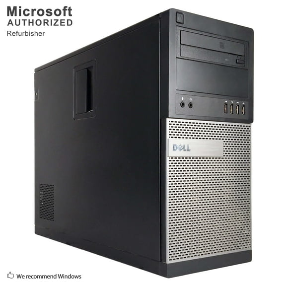"Restored Dell OptiPlex 790 Desktop Tower Computer, Intel Core i7, 16GB RAM, 2TB HD, DVD-ROM, Windows 10 Pro, Black (Refurbished)"