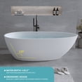 thumbnail image 4 of Holaki 59 inch Stone Resin Freestanding Bathtub,Gracefully Thin Edge Egg Shaped Freestanding Tubs, Overflow and Pop-up Drain Included,Solid Surface Soaking Bath Tub,Stand Alone Tubs,White, 4 of 8