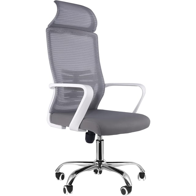 QRInnovations Ergonomic Office Chair, High Back Desk Chair with Lumbar Support, Upgraded Wheels, Height Adjusting, Swivel Computer Task Rocking Mesh Executive Office Chair (White)