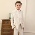 thumbnail image 3 of CARETOO Boys Suit 4 Piece Slim Fit Boys Suits Jacket Vest Pants Tie for Kids Suits Sets Boy Formal Tuxedo Set, 3 of 16