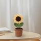 thumbnail image 3 of Ramo de flores de ganchillo hecho a mano, tejido a mano, mini plantas artificiales en maceta Girasol, 3 of 8