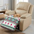 thumbnail image 3 of Kuiaobaty Cherry Blossom Print Armless Recliner Chair Covers, Aztec Hummingbird Print Non Slip Sofa Cushion Slipcover, Decorative Quilted Furniture Protector, Machine Washable, 3 of 7