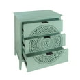 thumbnail image 6 of Lunale 31.5" Hollow-Carved 3 Drawer Cabinet with Storage, Chest of Drawers for Living Room, Bedroom, Light Green, 6 of 7