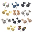 thumbnail image 2 of Pendientes de 5 piezas Qarigey para mujer y niña acero de titanio oro rosa, 2 of 6