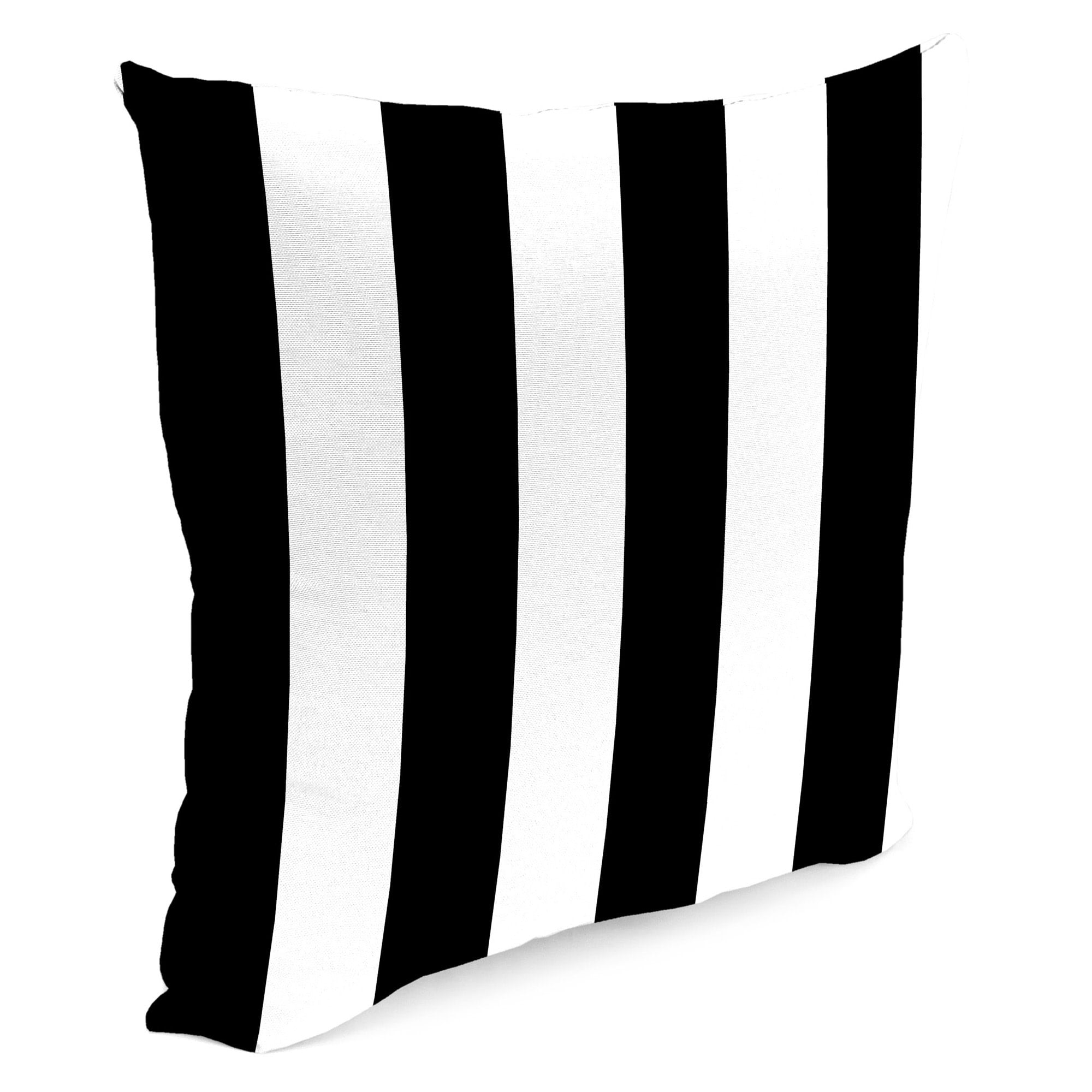 Jordan Manufacturing 17" x 17" Arch Black Stripe Square Outdoor Throw Pillow (4 Pack)