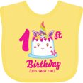 thumbnail image 3 of Inktastic 1st Birthday Lets Smash Cake Girls Baby Bib, 3 of 4