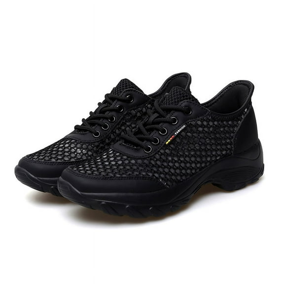 YOURDIARY Women's Comfort Sneakers Walking Breathable Running Casual Gym Sport Shoes Black