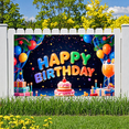 thumbnail image 6 of Yatrandify Colorful Design Happy Birthday Celebration Banner Balloon Decoration Cake Theme for Birthday Party Indoor Decoration Event Celebration, 6 of 8