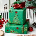 thumbnail image 2 of HOMERAL 3D Embossed Christmas Wrapping Paper Roll with Foil Shine for Christmas - 17 In x 33 Ft, 2 of 7