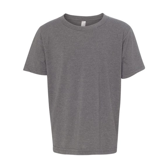 Next Level Youth CVC Short Sleeve Crew, L, Dark Heather Grey, L
