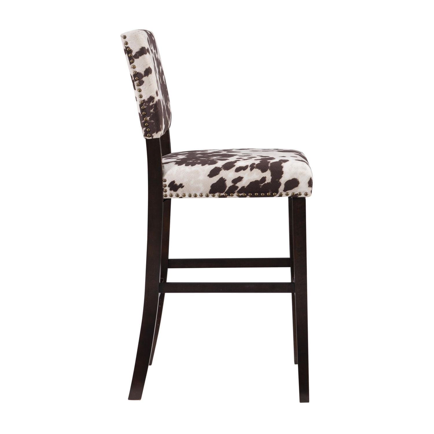 Noah Brown Cow Print Bar Stool