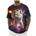 thumbnail image 2 of Xysaqa Mens Shirts Funny Cats Printed T-Shirts Cool Graphic Tees for Men Boys Summer Cool Short Sleeve Shirts Novelty Men's Big & Tall Hawaiian Shirts Gift Shirts 2X 3X 4X, 2 of 5