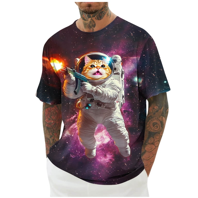 T-shirt Décontracté Chat Mignon 3D - Manches Courtes, Unisexe - Neuf Sans étiquettes