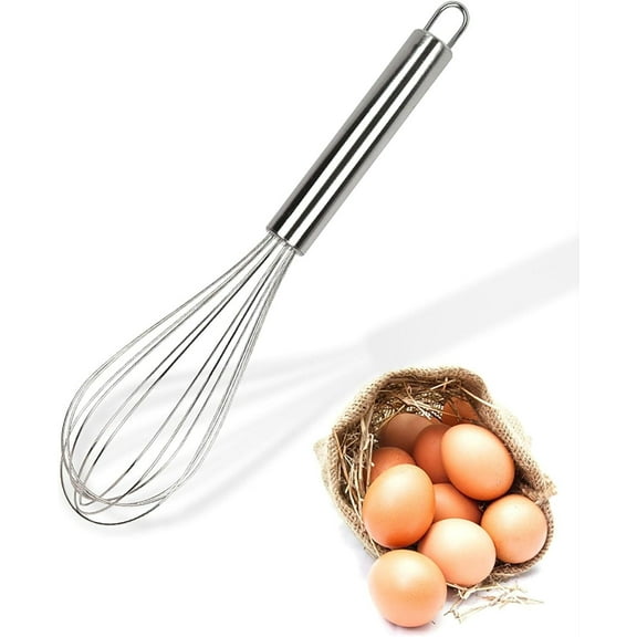 RUseeN 6 Inch Balloon Wire Whisk, Heat Resistant Whisks For Cooking, Stainless Steel wisk, Whisk Tool, Dishwasher Safe, Silver