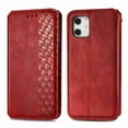 thumbnail image 2 of Dteck for Apple iPhone 12 Mini Premium Leather Case, Shockproof Wallet Cover Magnetic Flip Case Cash & Card Slot PU Leather Phone Cover (Red), 2 of 7