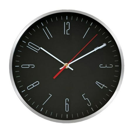 Simple Wall Clock Aluminum Metal Lobby Wall Clock Silent Wall Sticker Clock