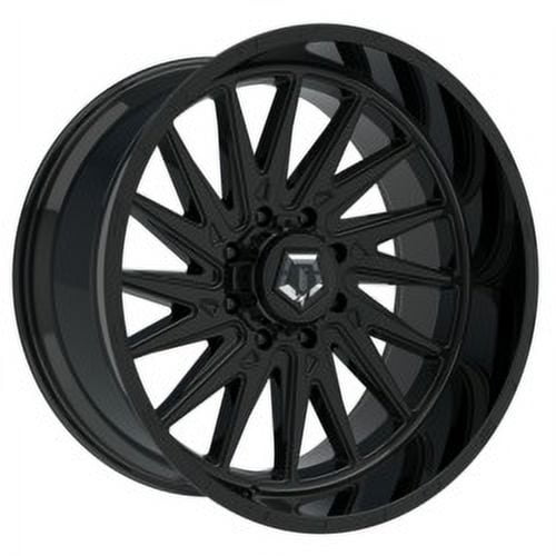 1 TIS 24x12 8X180 -44 547B Gloss Black w/Milled Lip Logo Wheel Rim