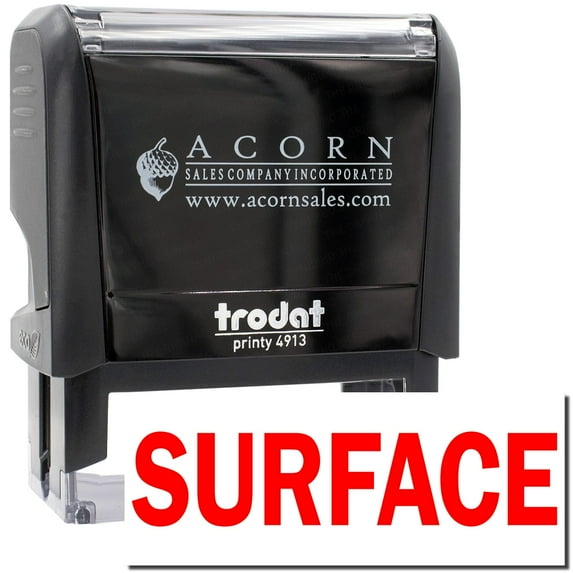 Large Self-Inking Surface Stamp, Trodat Printy 4913, Press and Print Stamping, Impression Size 7/8" x 2-1/4", Up to 10,000 Impressions - Red Ink
