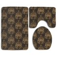 thumbnail image 1 of Juego de alfombras de baño ABPHQTO Steampunk Negro 3 piezas, 1 of 2