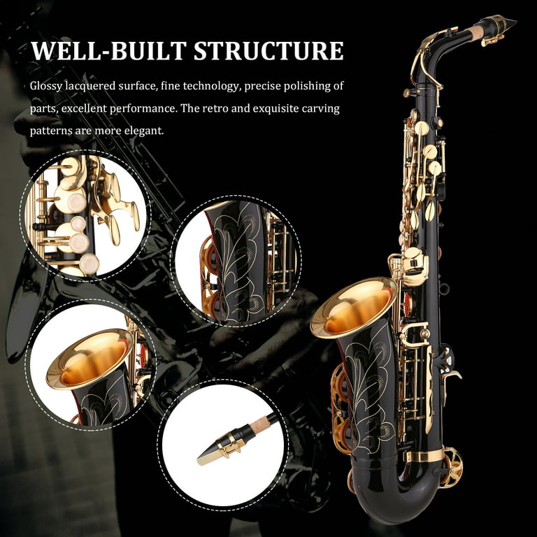 Muslady-Mini saxophone de poche noir/blanc, petit sax portable
