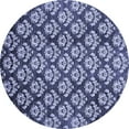 thumbnail image 1 of Ahgly Company Indoor Round Abstract Blue Modern Area Rugs, 3' Round, 1 of 4