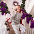 thumbnail image 4 of Christmas Tinsel Garland Holiday Home Display Wall Hanging Door Mantel Indoor Outdoor Winter Party Family Friends Seasonal Decoration, 78.7 inch 3-Piece A75, 4 of 5