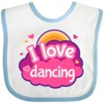 thumbnail image 3 of Inktastic I Love Dancing Dance Teacher Girls Baby Bib, 3 of 4