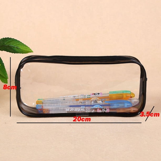 Estuche de lápices transparente de 3 capas, bolsa de dibujos animados de gran capacidad, bolsa de lápices impermeable para niñas, papelería Kawaii, suministros escolares
