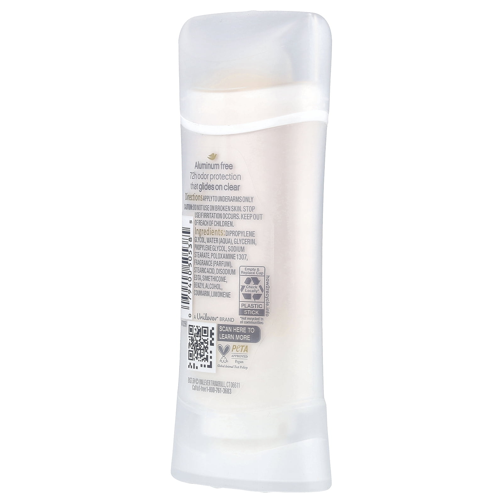 Dove Aluminum Free Deodorant, Oat Milk & Vanilla, 2.6 oz (74 g)