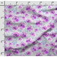 thumbnail image 2 of Soimoi Watercolor Floral Print, Velvet Fabric, Decor Sewing Fabric by The Yard 54 Inch Wide,Decorative Fabric for Upholstery and Home Accents, Violet, 2 of 6