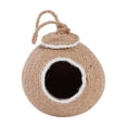 thumbnail image 2 of Natural Woven Bird Nest Hut for Cockatiel, Budgie, Finch, Sparrow – Hanging Outdoor Bird House Shelter for Balcony, Garden, Patio – Warm Handcrafted Rope Nesting Box, 2 of 6
