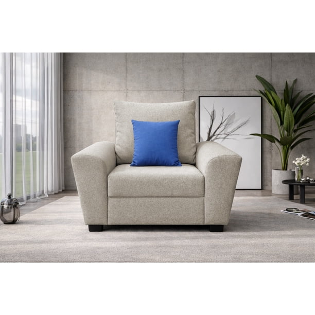 Sillon El Bazar Store Islandia Lino Beige 1 plaza Modular Moderno Sofa sala