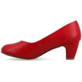 thumbnail image 2 of Journee Womens Luu Comfort Insole Round Toe Low Block Heel Pumps, Widths Available, 2 of 9