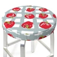 thumbnail image 3 of Hirioo Sweet Red Fruit for Round Bar Stool Seat Covers Washable Stool Cushion Slipcover Elastic Bar Chair Covers for 12-14 Inch Chair-12 inch, 3 of 7