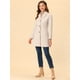 thumbnail image 3 of Abrigos largos de invierno con solapa con muesca y un solo pecho para mujer Gran Blanco M, 3 of 6
