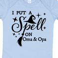 thumbnail image 4 of Inktastic I Put a Spell on Oma and Opa Witch Hat and Broom Boys or Girls Baby Bodysuit, 4 of 5