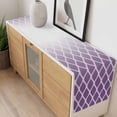 thumbnail image 4 of Purple Ombre Stripe Table Runner - 120 Inch Long, Kitchen Dining Table Runner Dresser Scarves, Modern Abstract Art Gradient Striped Farmhouse Decor for Coffee Tables Wedding Party Banquet, 4 of 8