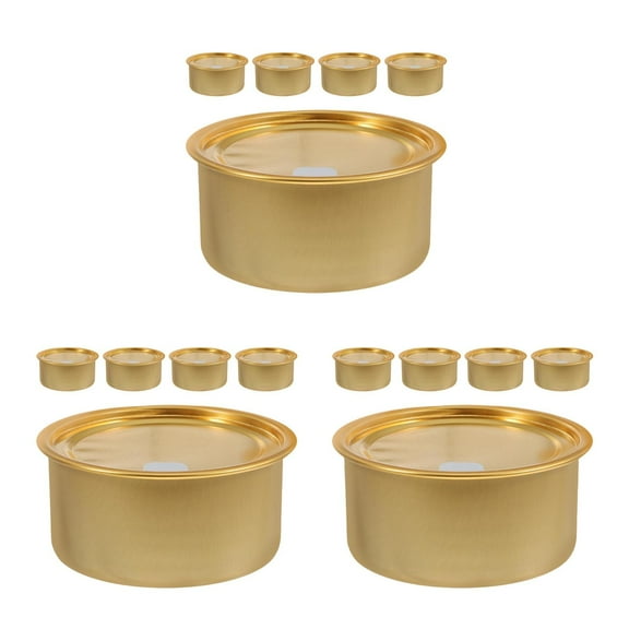 OFFIGAM Golden Aluminum Coffee Storage Canister Airtight for Kitchen and Countertop Use