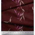 thumbnail image 3 of Soimoi polyester Crepe Fabric Leaves & Wild Flower Decor Fabric Printed Yard 52 Inch Wide, 3 of 3