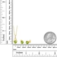 thumbnail image 5 of Gem Stone King 18K Yellow Gold Plated Silver Green Peridot Pendant and Earrings Jewelry Set for Women | 3.00 Cttw | 6MM Round Gemstone Birthstone | With 18 inch Chain, 5 of 5