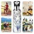 thumbnail image 4 of Tiger in Blue Water Bottles Insulated Thermos Kids Stainless Steel Bottle with Straw Lid Flask Leakproof for Sports Gym 20 oz, 4 of 7