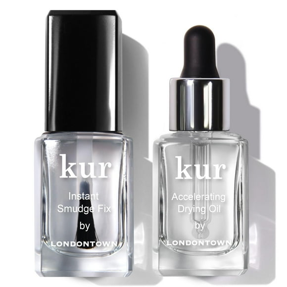 LONDONTOWN S.O.S. Salon Staples Set - Instant Smudge Fix, Accelerating Drying Oil, Smoothes and Fixes Manicures Ultra Fast Drying Set .40fl oz Each