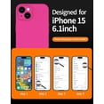 thumbnail image 5 of Compatible with iPhone 15 Case,Upgrade Liquid Silicone,with 2× Screen Protector[Enhanced Camera Protection][Scratch-Resistant Soft Microfiber Lining] Slim Cover Phone Cases (Hot Pink), 5 of 12