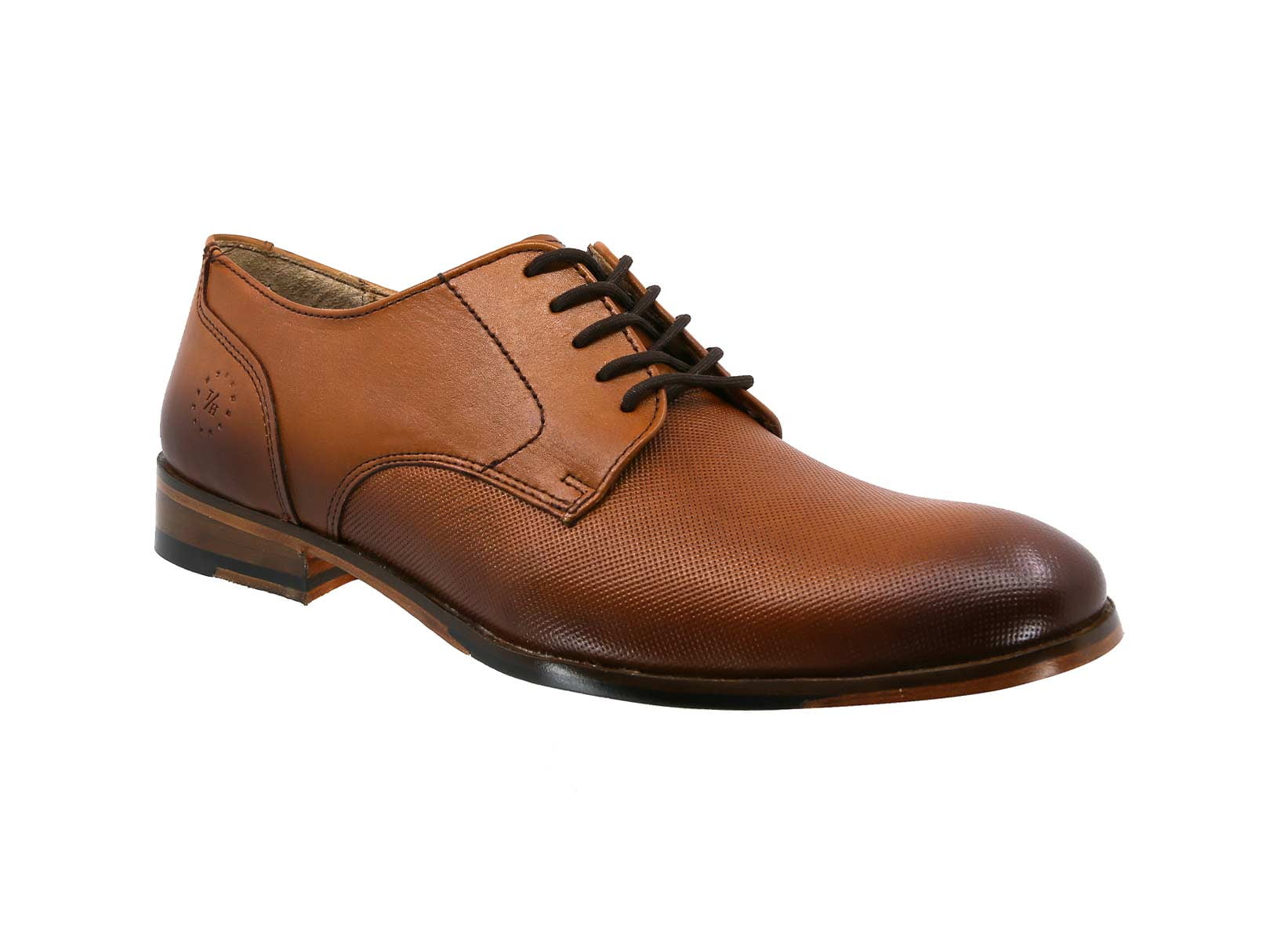 Slim Fit Traje Azul Zapatos Miel Zapato De Vestir Piel Derby Milan