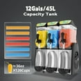 thumbnail image 2 of GSEICE 12-Gallon Commercial Slushy Machine with 3 Tanks – Professional Frozen Drink Maker for Margaritas, Daiquiris | Slushie Machine Perfect for Bars, Restaurants, and Large Parties, 2 of 7
